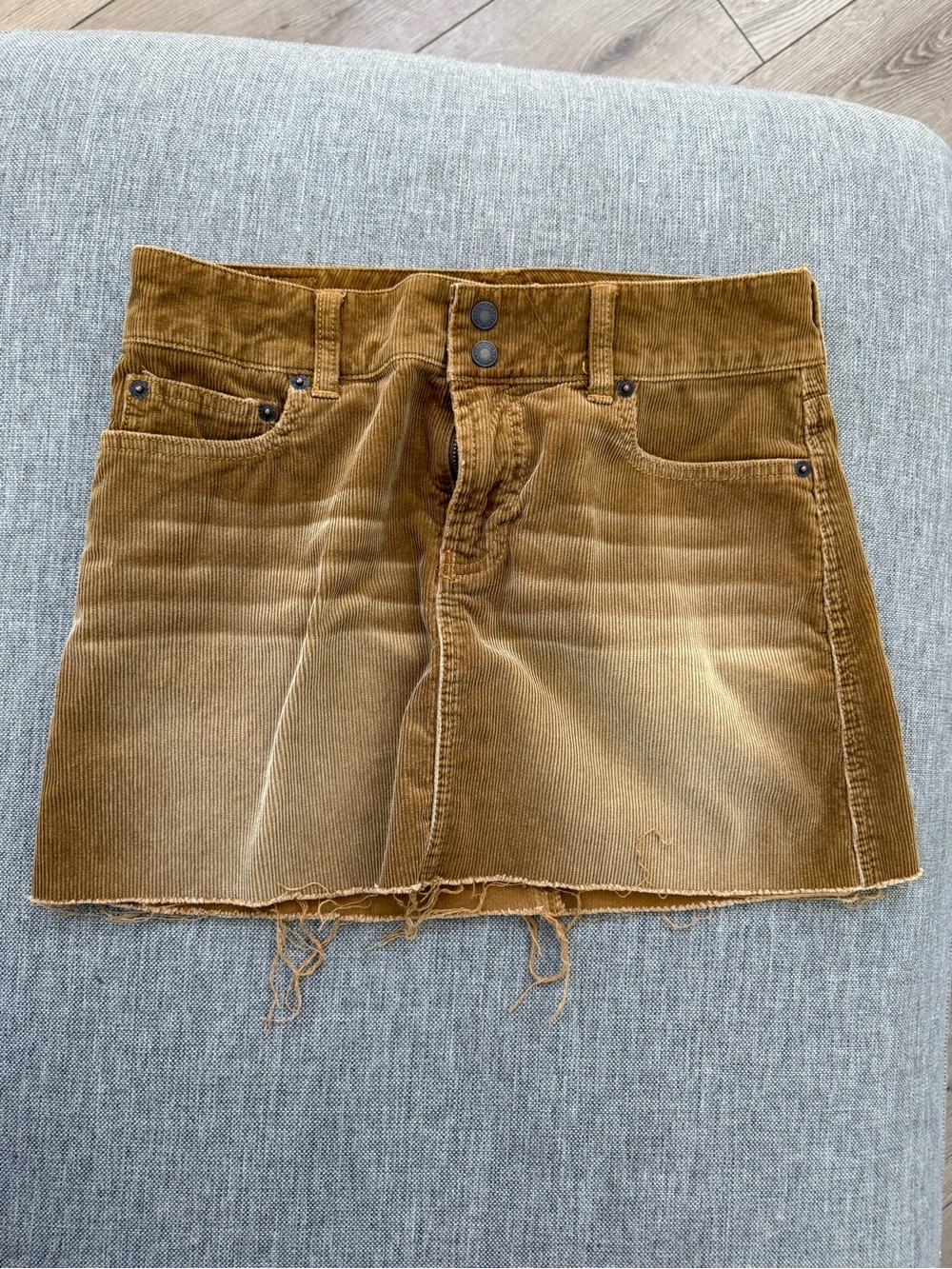 Abercrombie & Fitch Tan Corduroy Mini Skirt